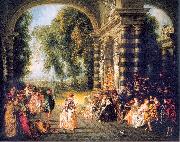 WATTEAU, Antoine The Pleasures of the Ball oil painting reproduction